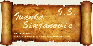 Ivanka Simjanović vizit kartica